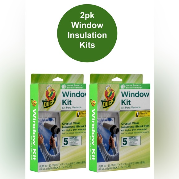 Duck Other - NEW 2pk Duck Window Kit Home Smart Earth Friendly Crystal Clear Insulating Film